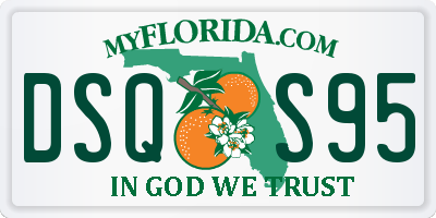 FL license plate DSQS95