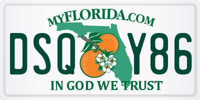 FL license plate DSQY86