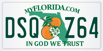 FL license plate DSQZ64