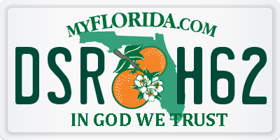 FL license plate DSRH62