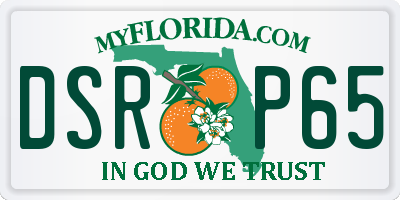 FL license plate DSRP65