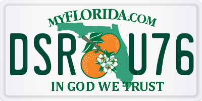 FL license plate DSRU76