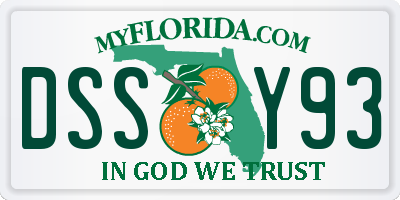 FL license plate DSSY93
