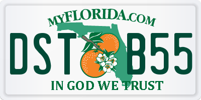 FL license plate DSTB55