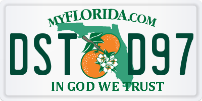 FL license plate DSTD97