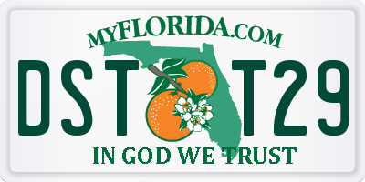 FL license plate DSTT29