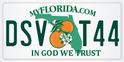 FL license plate DSVT44
