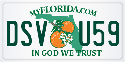 FL license plate DSVU59