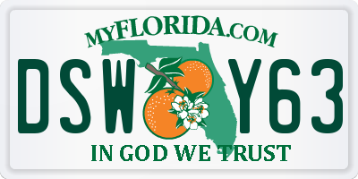 FL license plate DSWY63