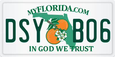 FL license plate DSYB06