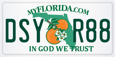 FL license plate DSYR88