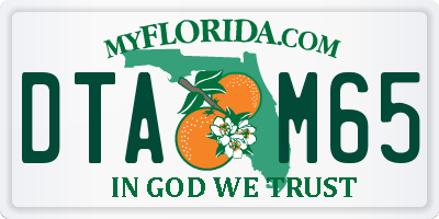 FL license plate DTAM65