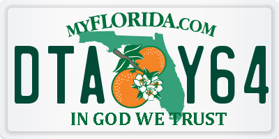 FL license plate DTAY64