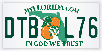 FL license plate DTBL76
