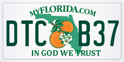 FL license plate DTCB37