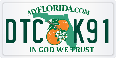 FL license plate DTCK91
