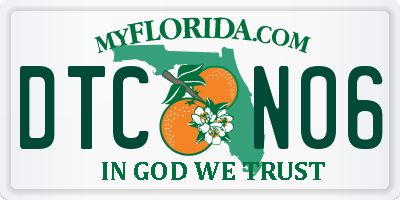 FL license plate DTCN06