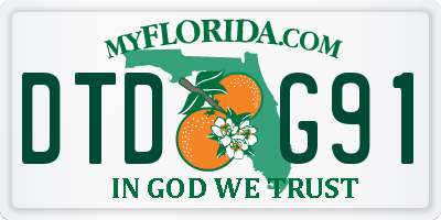 FL license plate DTDG91