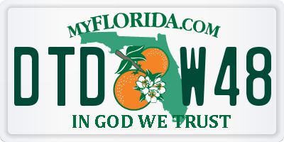 FL license plate DTDW48