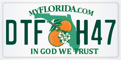 FL license plate DTFH47