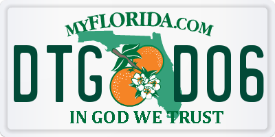 FL license plate DTGD06