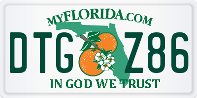 FL license plate DTGZ86