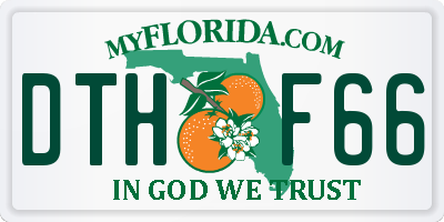 FL license plate DTHF66