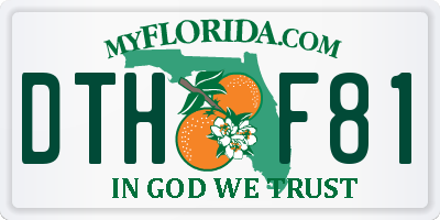 FL license plate DTHF81