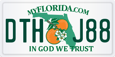 FL license plate DTHJ88