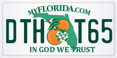FL license plate DTHT65