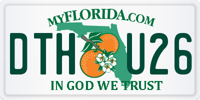 FL license plate DTHU26