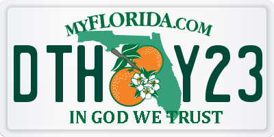 FL license plate DTHY23
