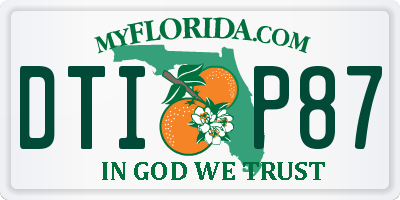 FL license plate DTIP87