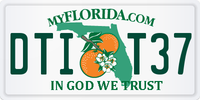 FL license plate DTIT37
