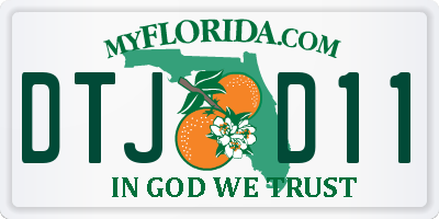 FL license plate DTJD11