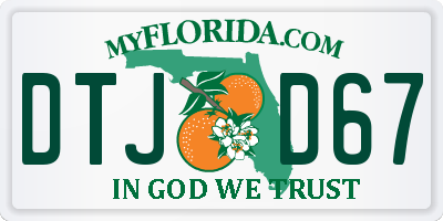 FL license plate DTJD67