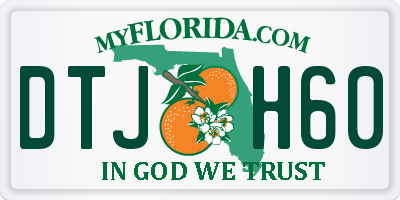 FL license plate DTJH60