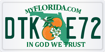 FL license plate DTKE72