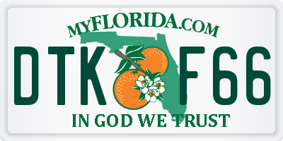 FL license plate DTKF66