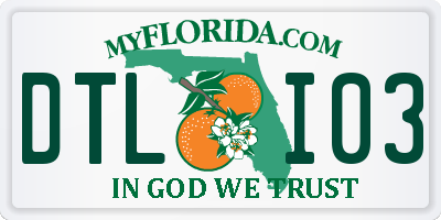 FL license plate DTLI03