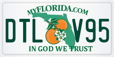 FL license plate DTLV95
