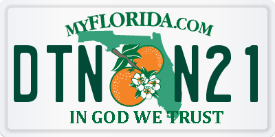 FL license plate DTNN21