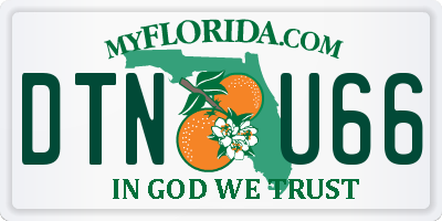 FL license plate DTNU66