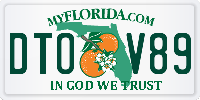 FL license plate DTOV89