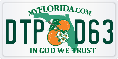 FL license plate DTPD63