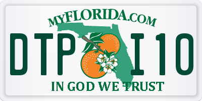 FL license plate DTPI10