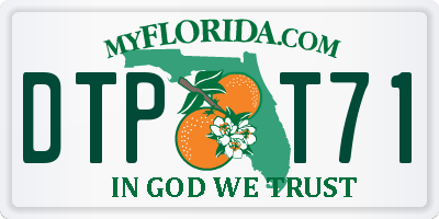 FL license plate DTPT71