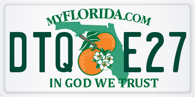 FL license plate DTQE27