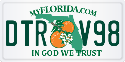 FL license plate DTRV98