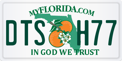 FL license plate DTSH77